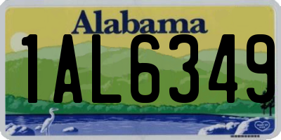 AL license plate 1AL6349