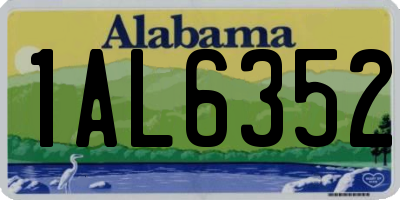 AL license plate 1AL6352