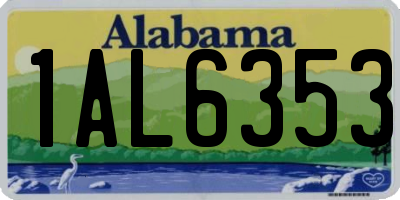 AL license plate 1AL6353