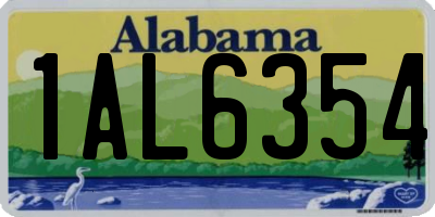 AL license plate 1AL6354