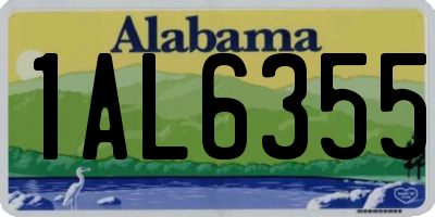 AL license plate 1AL6355
