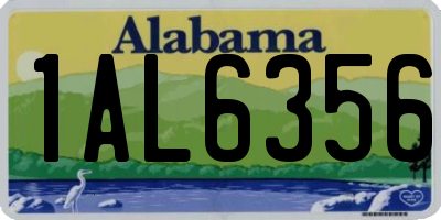 AL license plate 1AL6356