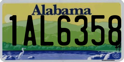AL license plate 1AL6358