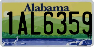 AL license plate 1AL6359