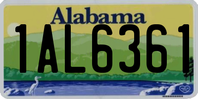 AL license plate 1AL6361