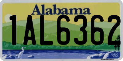 AL license plate 1AL6362