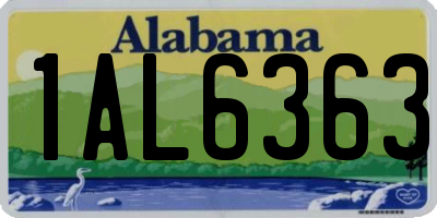 AL license plate 1AL6363