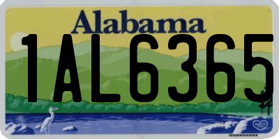 AL license plate 1AL6365