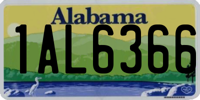 AL license plate 1AL6366