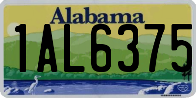 AL license plate 1AL6375