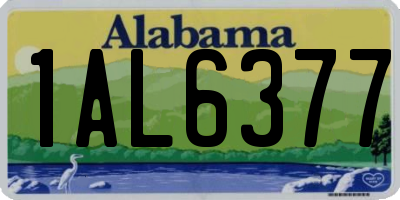 AL license plate 1AL6377