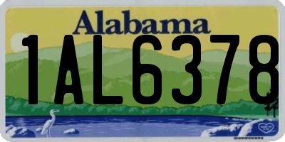 AL license plate 1AL6378