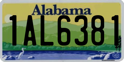 AL license plate 1AL6381