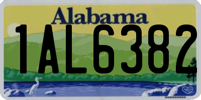 AL license plate 1AL6382