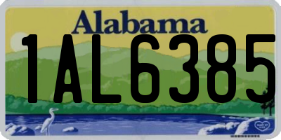 AL license plate 1AL6385