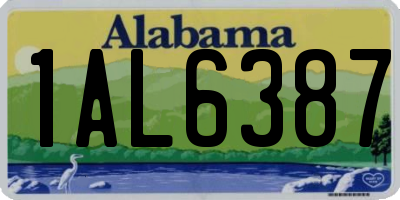 AL license plate 1AL6387