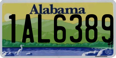 AL license plate 1AL6389