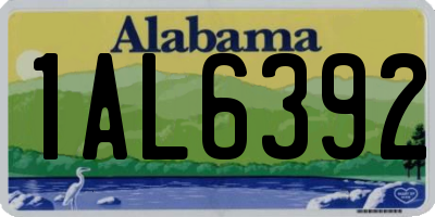 AL license plate 1AL6392