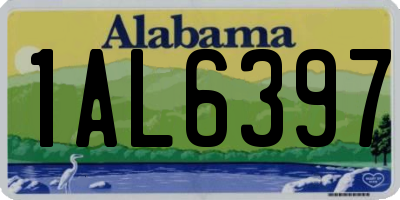 AL license plate 1AL6397