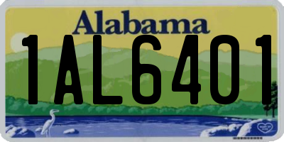 AL license plate 1AL6401