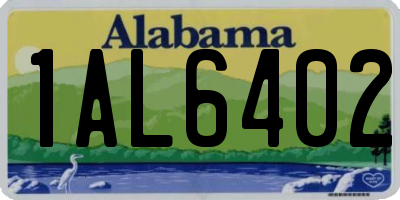 AL license plate 1AL6402