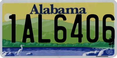 AL license plate 1AL6406