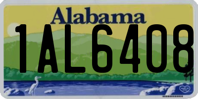 AL license plate 1AL6408