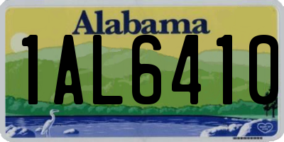 AL license plate 1AL6410