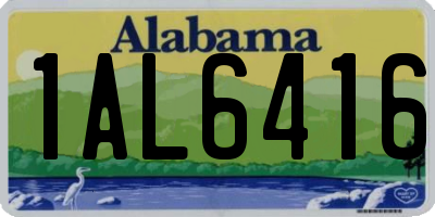 AL license plate 1AL6416
