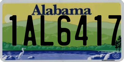 AL license plate 1AL6417