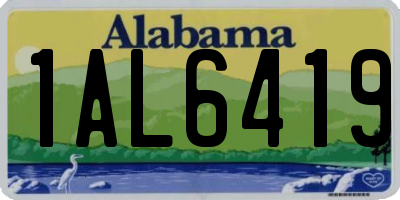 AL license plate 1AL6419