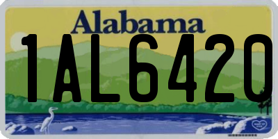 AL license plate 1AL6420