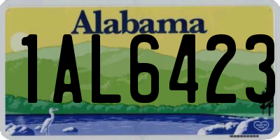 AL license plate 1AL6423