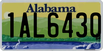AL license plate 1AL6430