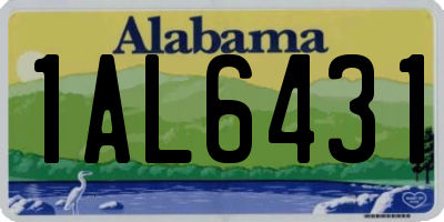 AL license plate 1AL6431