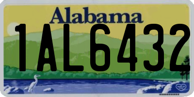 AL license plate 1AL6432