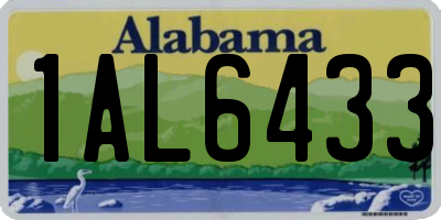AL license plate 1AL6433