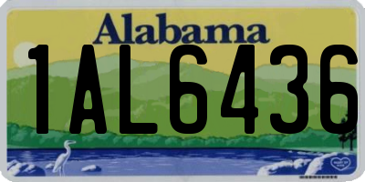 AL license plate 1AL6436