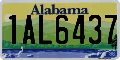 AL license plate 1AL6437