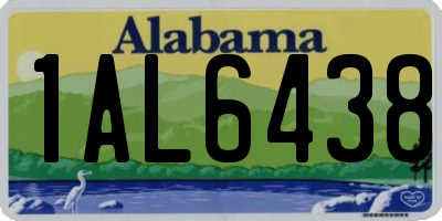 AL license plate 1AL6438