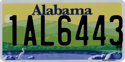 AL license plate 1AL6443