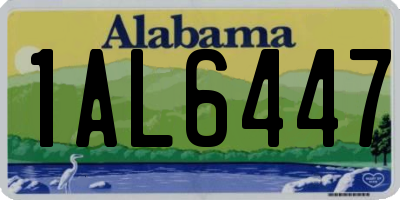 AL license plate 1AL6447