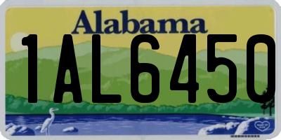 AL license plate 1AL6450