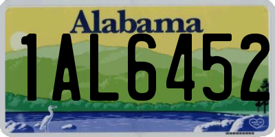 AL license plate 1AL6452