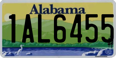 AL license plate 1AL6455