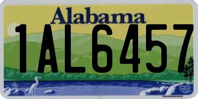AL license plate 1AL6457