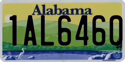 AL license plate 1AL6460