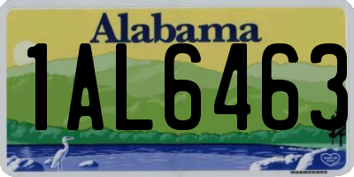 AL license plate 1AL6463