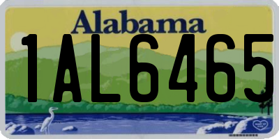 AL license plate 1AL6465
