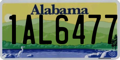 AL license plate 1AL6477